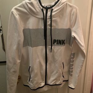 Victoria secret pink hooded zip up sweatshirt